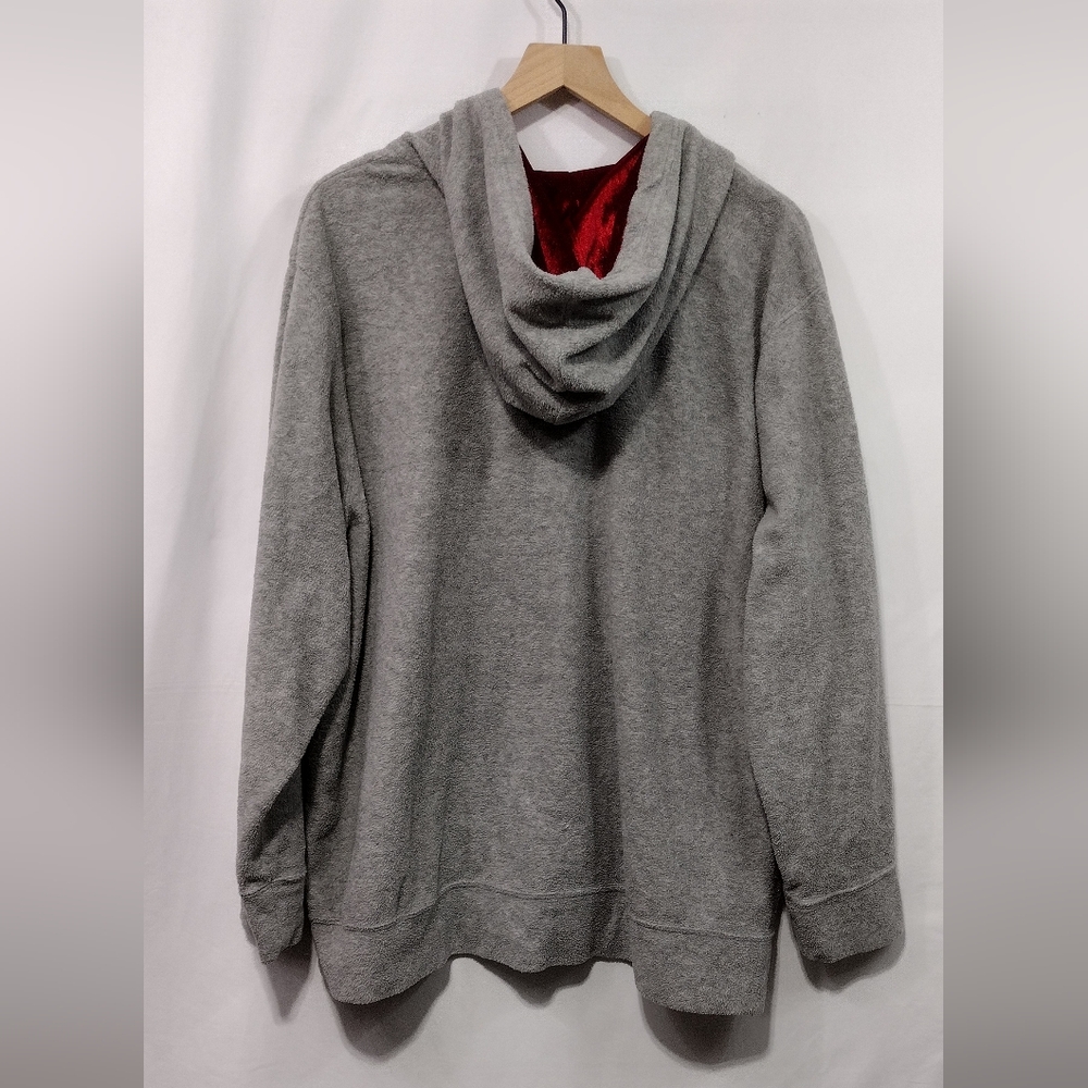 Wonderful World of Disney Fleece Mickey Mouse Hoodie Women's 3X Gray Cozy Magic - Picture 6 of 8